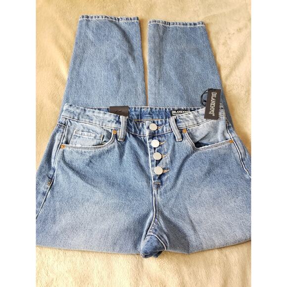 BLANKNYC The Madison Crop High Rise Blue Jeans Denim 100% Cotton Size 26 NWT - Picture 8 of 12